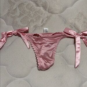 Rampage Pink Satin Bow Panties